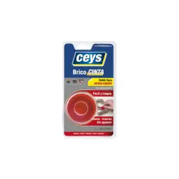 Rolo de Fita Adesiva Dupla Face Transparente BricoCinta 1,5mt x 19mm Ceys - 1120040111