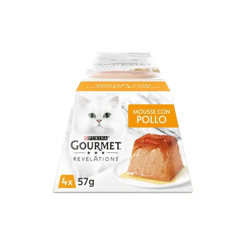 Ração Húmida para Gato Gourmet Revelations Mousse Frango Pack 4un Purina