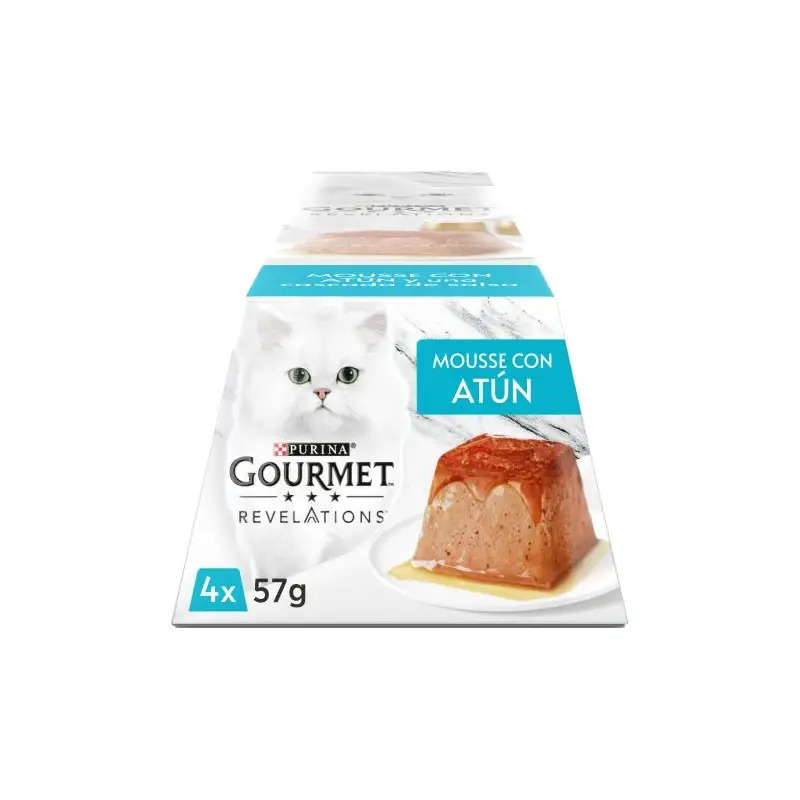 Ração Húmida para Gato Gourmet Revelations Mousse Atúm Pack 4un Purina