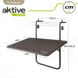 Mesa Dobrável 60x40cm Suspensa para Varanda 61034 Aktive #1 - 1180090061