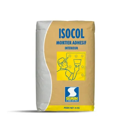 Enduído Cola para Gesso Cartonado Interiores ISOCOL 25Kg Semin - 1320270006