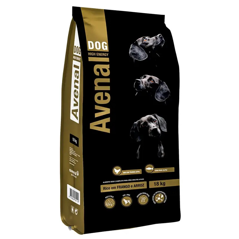 Ração de Alta Energia para Cão Adulto com Frango e Arroz 18kg Avenal