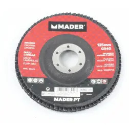 Disco Lamelas Zircónio 125mm Gr40  Mader   MADER POWER TOOLS - 1231140012