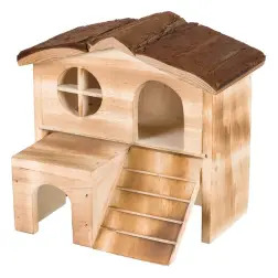 Casa "kajsa" Em Madeira Natural Flamejada 17x15x13 Cm Trixie - 1040160078