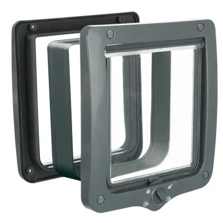 Porta 4 Funçoes cTunel pGato XL 24x28cm Cinzento Trixie - 1040480013