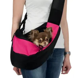 Transportadora "sling" 50x25x18 Cm rosa/preto Trixie #2 - 1580090131