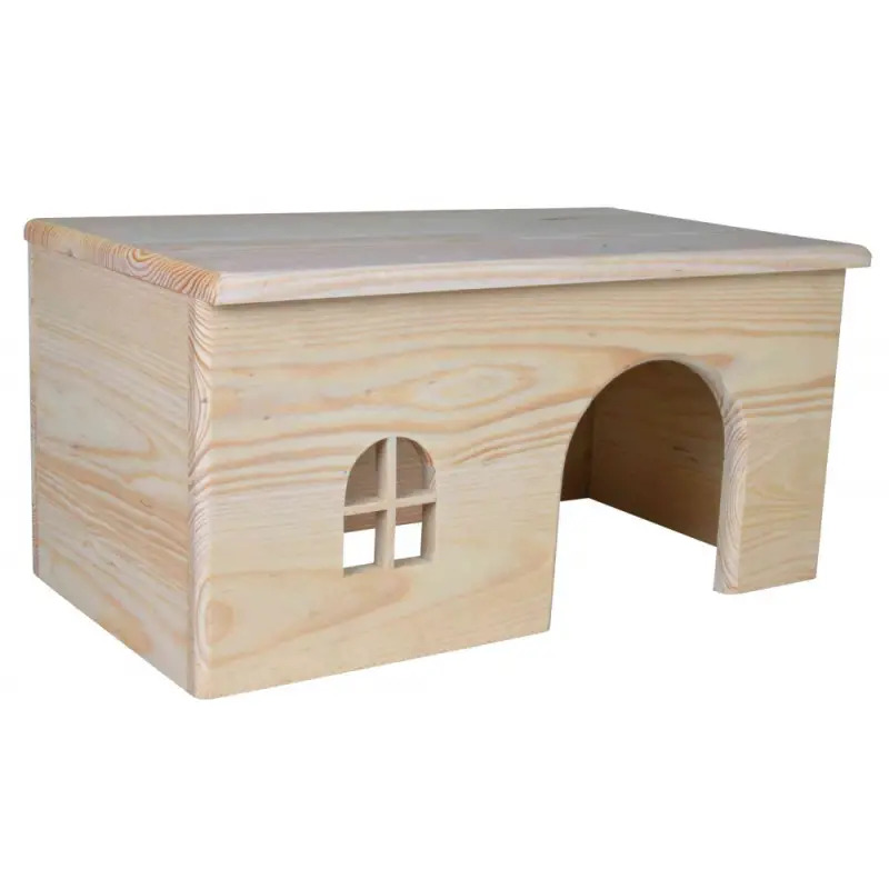 Casa Em Madeira De Pinho P/ Coelhos 40x20x23 Cm Trixie