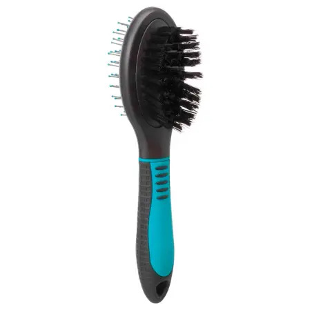 Escova Dupla Face com Pega em Borracha 5x19cm para Cão Trixie - 1040330046