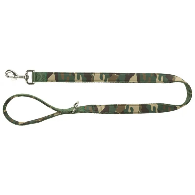 Trela "premium" C/ Neopreno 1mt/25mm camuf./verde Ca Trixie