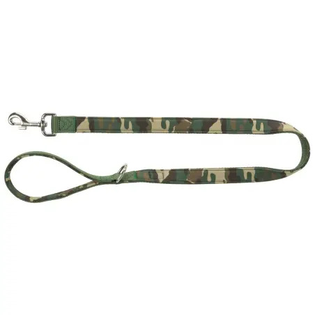 Trela "premium" C/ Neopreno 1mt/25mm camuf./verde Ca Trixie - 1040220852