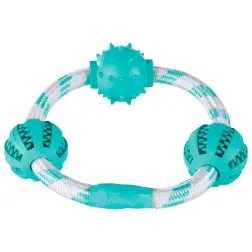 Argola Em Corda C/ Bolas Dentafun - Ø 20 Cm Trixie - 1040060930