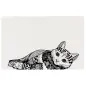 Napron "zentangle" P/ Gamela De Gatos 44x28cm branco Trixie