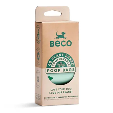 Sacos compostáveis para Degetos BecoPets - 4rolosx12sacos - 1050090035