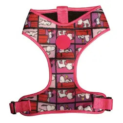 Colete Peitoral "Mesh" Rosa/Frames Snoopy - XS-Circunf.Pescoço: 24cm/Circunf.Barriga: 29-41cm - 1040180341