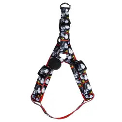 Peitoral Preto/Frames Snoopy - XS - Circunf. Barriga: 27-38cm - 1040180758