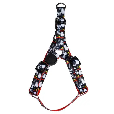 Peitoral Preto/Frames Snoopy - XS - Circunf. Barriga: 27-38cm - 1040180758
