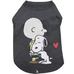 T-shirt Snoopy Hug Grafite Snoopy - XS - Pescoço: 30cm/Peito: 36cm/Dorso: 26cm - 1040240506