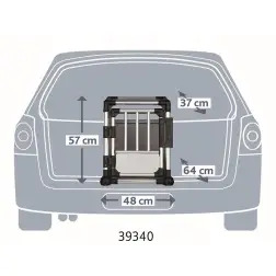 Transp. Em Aluminio inclinada P/ Caes 48x57x64 Cm Trixie #2 - 1580090179