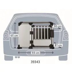 Transp. Em Aluminio inclinada P/ Caes 93x64x81 Cm Trixie - 1580090180