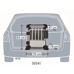 Transp. Em Aluminio inclinada P/ Caes 55x62x78 Cm Trixie #1 - 1580090192