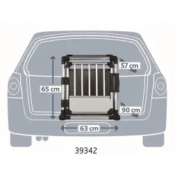 Transp. Em Aluminio inclinada P/ Caes 63x65x90 Cm Trixie - 1580090193
