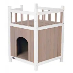 Casa Pinho Tratado C/ Varanda 45x65x45 Cm cinza/bran Trixie #1 - 1040310304