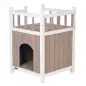 Casa Pinho Tratado C/ Varanda 45x65x45 Cm cinza/bran Trixie