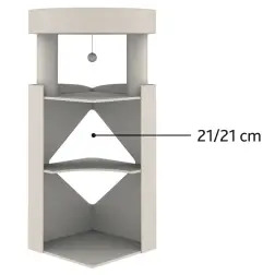 Cat Tower Arma 98 Cm cinza/branco/cinza Trixie - 1040061468