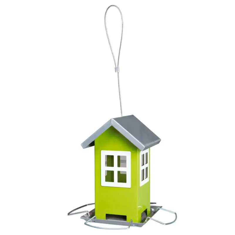 Comedouro Em Metal P/ Suspender 19x20x19 Cm verde/pr Trixie