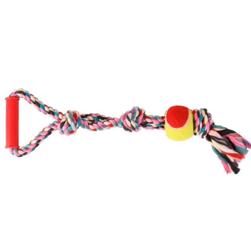 Corda Multicolorida C/ Pega E Bola Tenis - 6 Cm Trixie