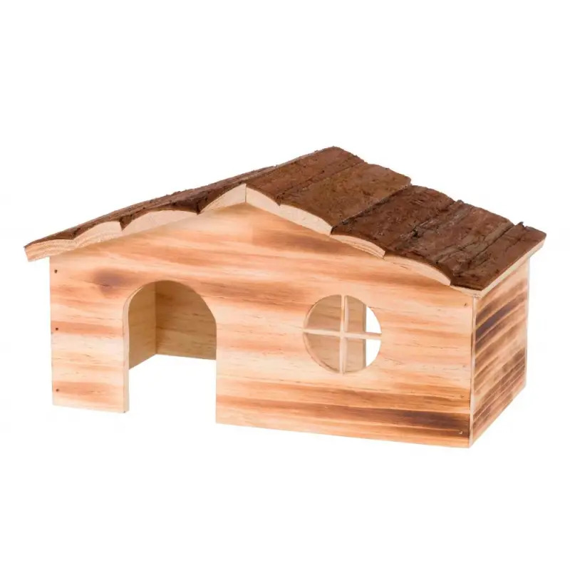 Casa "ragna" Em Madeira Natural Flamejada 35x18x20 Cm Trixie