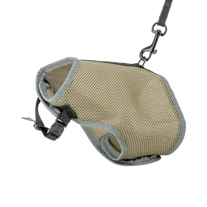 Peitoral+trela Nylon P/ Gatos 24-42 Cm cinza Trixie