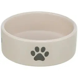 Gamela Em Ceramica "pata" 0,3 Lt/ø12 Cm cinza Claro/ Trixie - 1040090819