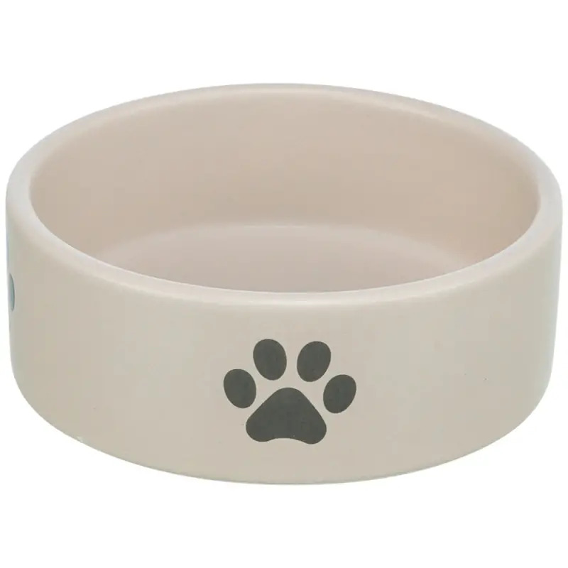 Gamela Em Ceramica "pata" 0,3 Lt/ø12 Cm cinza Claro/ Trixie