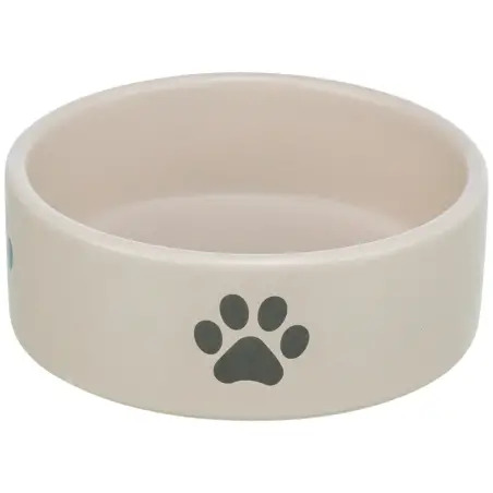 Gamela Em Ceramica "pata" 0,3 Lt/ø12 Cm cinza Claro/ Trixie - 1040090819