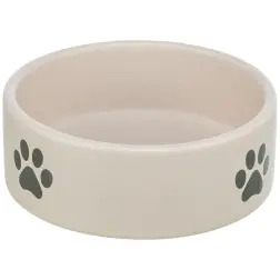 Gamela Em Ceramica "pata" 0,3 Lt/ø12 Cm cinza Claro/ Trixie - 1040090819