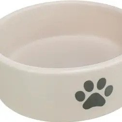 Gamela Em Ceramica "pata" 0,3 Lt/ø12 Cm cinza Claro/ Trixie #1 - 1040090819