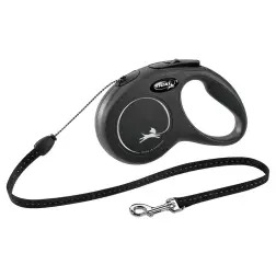 Flexi New Classic fio/tam. M 5 Mt / 20 Kg preto Trixie - 1040220391