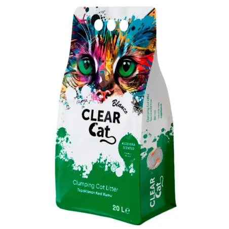 Clear Cat Blanco Litter Aloe Vera 20 Lt Clear Cat - 1050020081