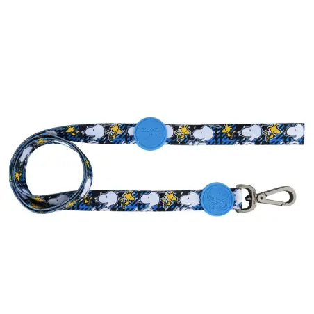 Trela Snoopy Azul/Xadrez Snoopy - XS - 120cm/1cm - 1040220824