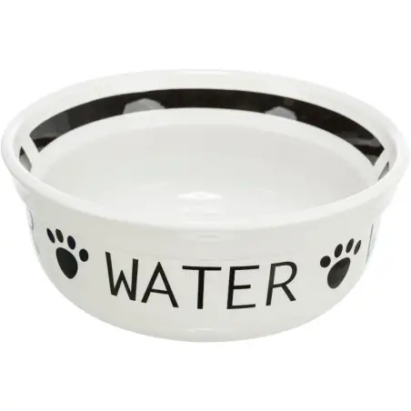 Gamela Em Ceramica "water" 0,25 Lt / Ø13 Cm branco/p Trixie - 1040090806