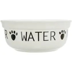 Gamela Em Ceramica "water" 0,25 Lt / Ø13 Cm branco/p Trixie - 1040090806