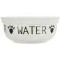 Gamela Em Ceramica "water" 0,25 Lt / Ø13 Cm branco/p Trixie