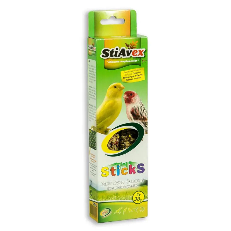 Barras com Fruta e Mel Stiavex para Canários 2x30gr OrniEx Barras com Fruta e Mel Stiavex para Canários 2x30gr OrniEx
