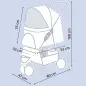 Buggy "friends On Tour" 47x100x80 Cm preto Trixie