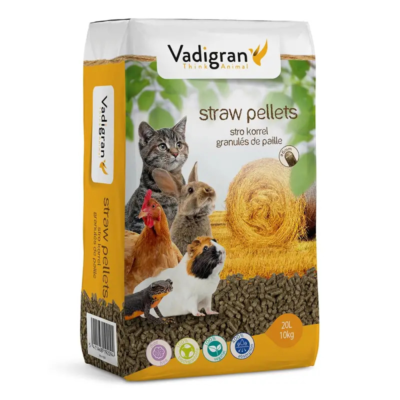 Straw Pellets Litter Vegetal 20lt 10kg Vadigran