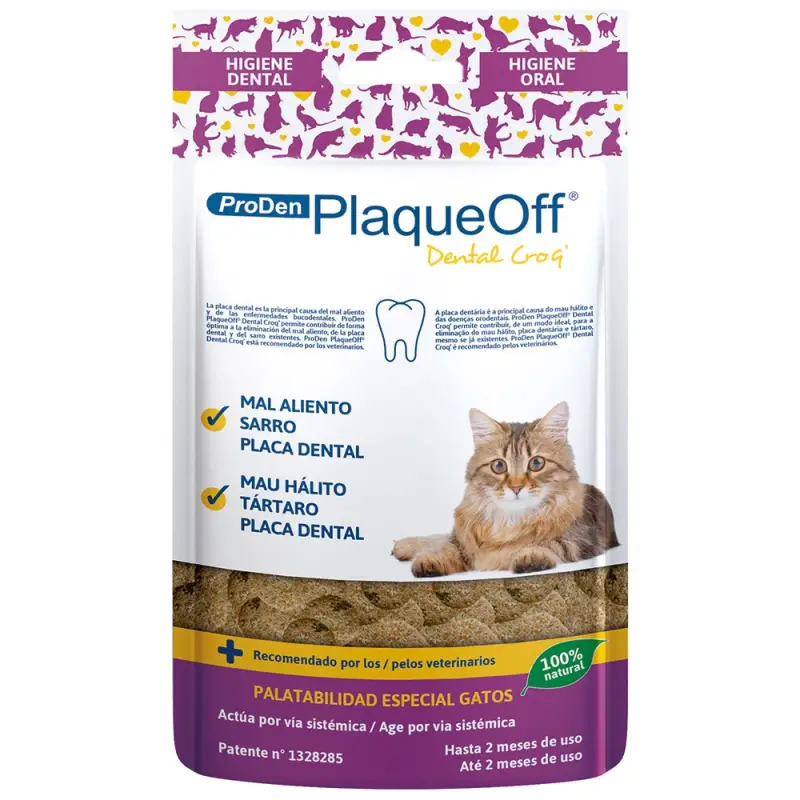 Proden Plaqueoff Dental Croq. P/ Gatos - 60 Gr ProDen