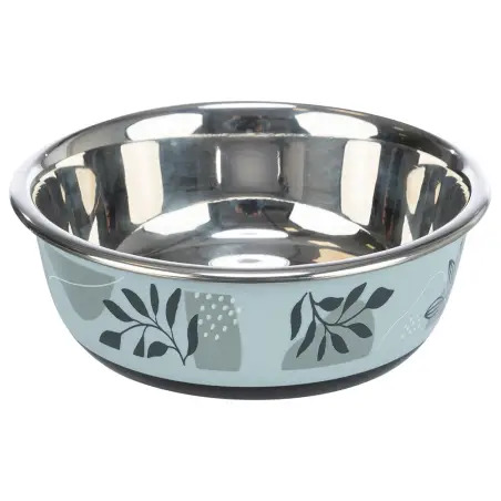 Gamela Inox Revest. Plastico 0,4lt/ø14cm azul/cinza Trixie - 1040090681