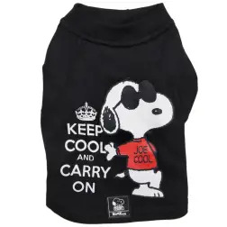 T-Shirt Preta Keep Cool Snoopy - XS - Pescoço: 30cm/ Peito: 36cm/ Dorso: 26cm - 1040240709