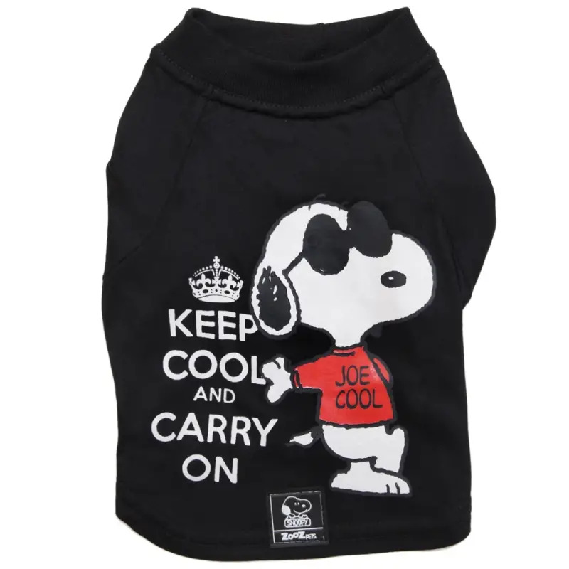 T-Shirt Preta Keep Cool Snoopy